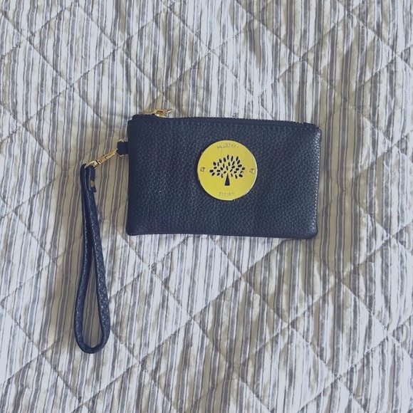 Mulberry Navy and Gold CardHolder Wristlet - Picture 2 of 5